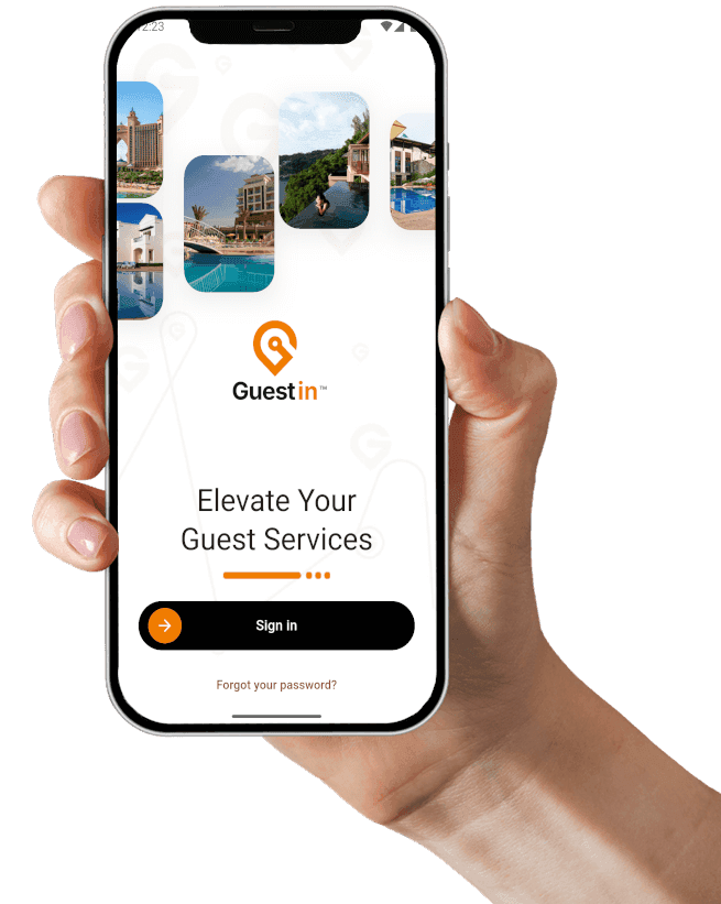 Guestin mobile app interface